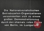 Image of National Socialist Factory Cell Organization gathering in Berlin Berlin Germany, 1933, second 9 stock footage video 65675061179