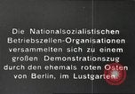 Image of National Socialist Factory Cell Organization gathering in Berlin Berlin Germany, 1933, second 10 stock footage video 65675061179