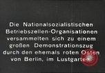 Image of National Socialist Factory Cell Organization gathering in Berlin Berlin Germany, 1933, second 11 stock footage video 65675061179