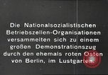 Image of National Socialist Factory Cell Organization gathering in Berlin Berlin Germany, 1933, second 12 stock footage video 65675061179