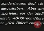 Image of Hitler speaks to crowd at Sonderhausen Sports Stadium Germany, 1932, second 22 stock footage video 65675061183