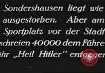 Image of Hitler speaks to crowd at Sonderhausen Sports Stadium Germany, 1932, second 25 stock footage video 65675061183