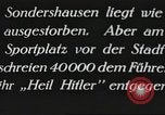 Image of Hitler speaks to crowd at Sonderhausen Sports Stadium Germany, 1932, second 27 stock footage video 65675061183