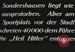 Image of Hitler speaks to crowd at Sonderhausen Sports Stadium Germany, 1932, second 28 stock footage video 65675061183