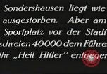 Image of Hitler speaks to crowd at Sonderhausen Sports Stadium Germany, 1932, second 29 stock footage video 65675061183