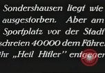 Image of Hitler speaks to crowd at Sonderhausen Sports Stadium Germany, 1932, second 31 stock footage video 65675061183