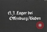 Standbild Hitler Youth Camp Offenburg Deutschland, 1942, aus Sekunde 1 historischem Filmmaterial Videoclip 65675061196