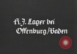 Standbild Hitler Youth Camp Offenburg Deutschland, 1942, aus Sekunde 4 historischem Filmmaterial Videoclip 65675061196