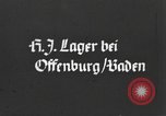 Standbild Hitler Youth Camp Offenburg Deutschland, 1942, aus Sekunde 7 historischem Filmmaterial Videoclip 65675061196