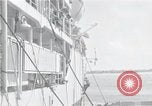 Image of survivors of USS Indianapolis CA-35 Peleliu Palau Islands, 1945, second 8 stock footage video 65675061230