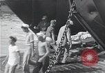 Image of survivors of USS Indianapolis CA-35 Peleliu Palau Islands, 1945, second 21 stock footage video 65675061232