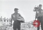 Image of survivors of USS Indianapolis CA-35 Peleliu Palau Islands, 1945, second 33 stock footage video 65675061232