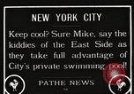 Image of home-made pool New York United States USA, 1922, second 1 stock footage video 65675061269