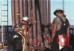 Image of offshore oil rig Atlantic Ocean, 1965, second 24 stock footage video 65675061603