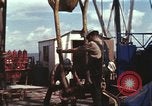 Image of offshore oil rig Atlantic Ocean, 1965, second 47 stock footage video 65675061603