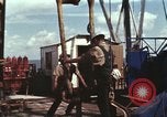 Image of offshore oil rig Atlantic Ocean, 1965, second 48 stock footage video 65675061603