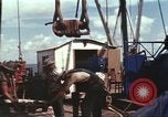 Image of offshore oil rig Atlantic Ocean, 1965, second 51 stock footage video 65675061603