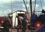 Image of offshore oil rig Atlantic Ocean, 1965, second 53 stock footage video 65675061603
