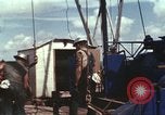 Image of offshore oil rig Atlantic Ocean, 1965, second 55 stock footage video 65675061603