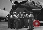 Image of Douglas SBD Dauntless aircraft start and taxi Pearl Harbor Hawaii USA, 1942, second 5 stock footage video 65675061841