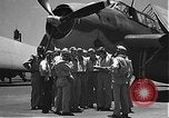 Image of Douglas SBD Dauntless aircraft start and taxi Pearl Harbor Hawaii USA, 1942, second 6 stock footage video 65675061841