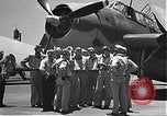 Image of Douglas SBD Dauntless aircraft start and taxi Pearl Harbor Hawaii USA, 1942, second 9 stock footage video 65675061841