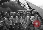Image of Douglas SBD Dauntless aircraft start and taxi Pearl Harbor Hawaii USA, 1942, second 25 stock footage video 65675061841