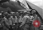 Image of Douglas SBD Dauntless aircraft start and taxi Pearl Harbor Hawaii USA, 1942, second 29 stock footage video 65675061841