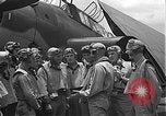 Image of Douglas SBD Dauntless aircraft start and taxi Pearl Harbor Hawaii USA, 1942, second 31 stock footage video 65675061841