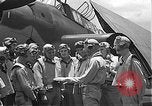 Image of Douglas SBD Dauntless aircraft start and taxi Pearl Harbor Hawaii USA, 1942, second 32 stock footage video 65675061841