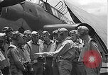 Image of Douglas SBD Dauntless aircraft start and taxi Pearl Harbor Hawaii USA, 1942, second 34 stock footage video 65675061841