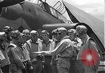 Image of Douglas SBD Dauntless aircraft start and taxi Pearl Harbor Hawaii USA, 1942, second 35 stock footage video 65675061841