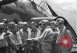 Image of Douglas SBD Dauntless aircraft start and taxi Pearl Harbor Hawaii USA, 1942, second 38 stock footage video 65675061841