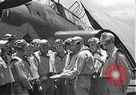 Image of Douglas SBD Dauntless aircraft start and taxi Pearl Harbor Hawaii USA, 1942, second 40 stock footage video 65675061841