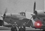 Image of Douglas SBD Dauntless aircraft start and taxi Pearl Harbor Hawaii USA, 1942, second 52 stock footage video 65675061841