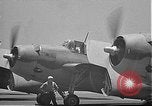 Image of Douglas SBD Dauntless aircraft start and taxi Pearl Harbor Hawaii USA, 1942, second 61 stock footage video 65675061841