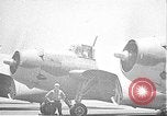 Image of Douglas SBD Dauntless aircraft start and taxi Pearl Harbor Hawaii USA, 1942, second 62 stock footage video 65675061841