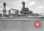 Image of USS Colorado (BB-45) maneuvering to Berth F-12A Pearl Harbor Hawaii USA, 1942, second 26 stock footage video 65675061843