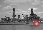 Image of USS Colorado (BB-45) maneuvering to Berth F-12A Pearl Harbor Hawaii USA, 1942, second 28 stock footage video 65675061843