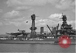 Image of USS Colorado (BB-45) maneuvering to Berth F-12A Pearl Harbor Hawaii USA, 1942, second 32 stock footage video 65675061843