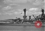 Image of USS Colorado (BB-45) maneuvering to Berth F-12A Pearl Harbor Hawaii USA, 1942, second 36 stock footage video 65675061843