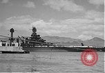 Image of USS Colorado (BB-45) maneuvering to Berth F-12A Pearl Harbor Hawaii USA, 1942, second 49 stock footage video 65675061843