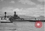 Image of USS Colorado (BB-45) maneuvering to Berth F-12A Pearl Harbor Hawaii USA, 1942, second 56 stock footage video 65675061843