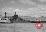 Image of USS Colorado (BB-45) maneuvering to Berth F-12A Pearl Harbor Hawaii USA, 1942, second 57 stock footage video 65675061843