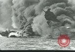 Image of wrecked battleships Pearl Harbor Hawaii USA, 1941, second 4 stock footage video 65675061904