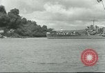 Image of wrecked battleships Pearl Harbor Hawaii USA, 1941, second 25 stock footage video 65675061904
