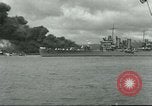Image of wrecked battleships Pearl Harbor Hawaii USA, 1941, second 31 stock footage video 65675061904