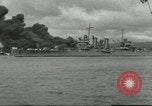 Image of wrecked battleships Pearl Harbor Hawaii USA, 1941, second 37 stock footage video 65675061904