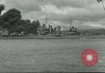 Image of wrecked battleships Pearl Harbor Hawaii USA, 1941, second 42 stock footage video 65675061904