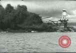 Image of wrecked battleships Pearl Harbor Hawaii USA, 1941, second 50 stock footage video 65675061904